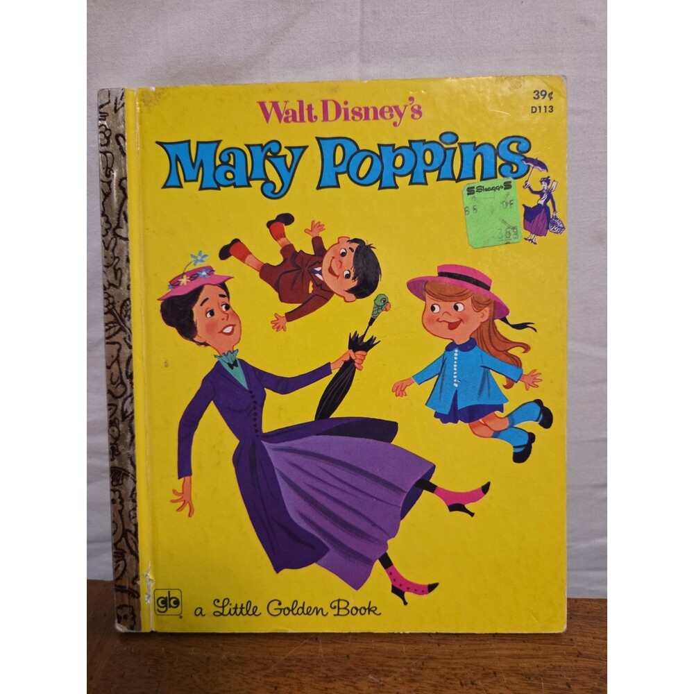 Mary Poppins Walt Disney - Art by AL WhiteVintage 1964 Little Golden Book -